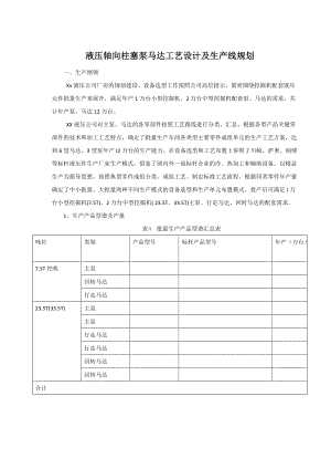 液压轴向柱塞泵马达工艺设计及生产线规划.docx