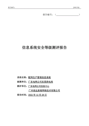 配网生产管理信息系统测评报告.docx