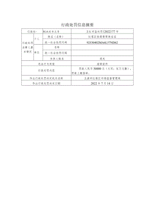 行政处罚信息摘要.docx