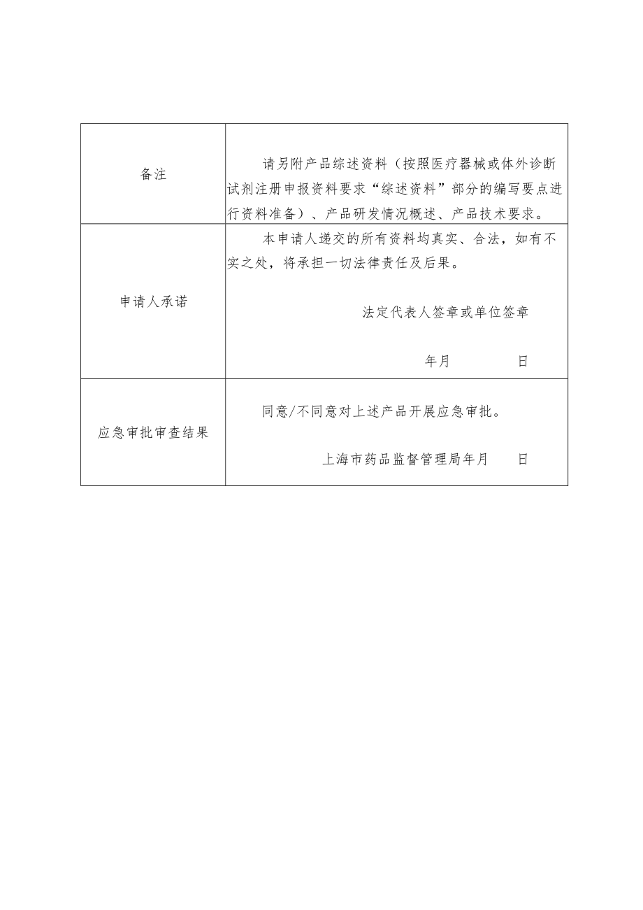 第二类医疗器械应急审批申请表.docx_第2页