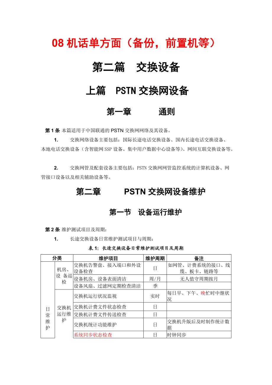 联通-PSTN交换网设备.docx_第1页