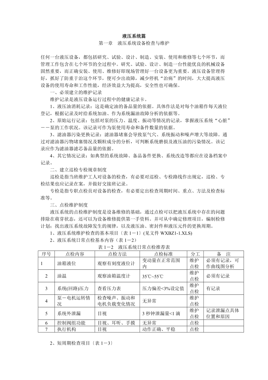 液压设备检修技术标准.docx_第1页