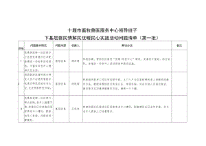 胡亚波同志下基层察民情解民忧暖民心实践活动任务清单.docx