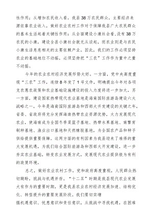 黄嘉琪：认清形势突出重点努力推动农业农村工作实现新跨越.docx