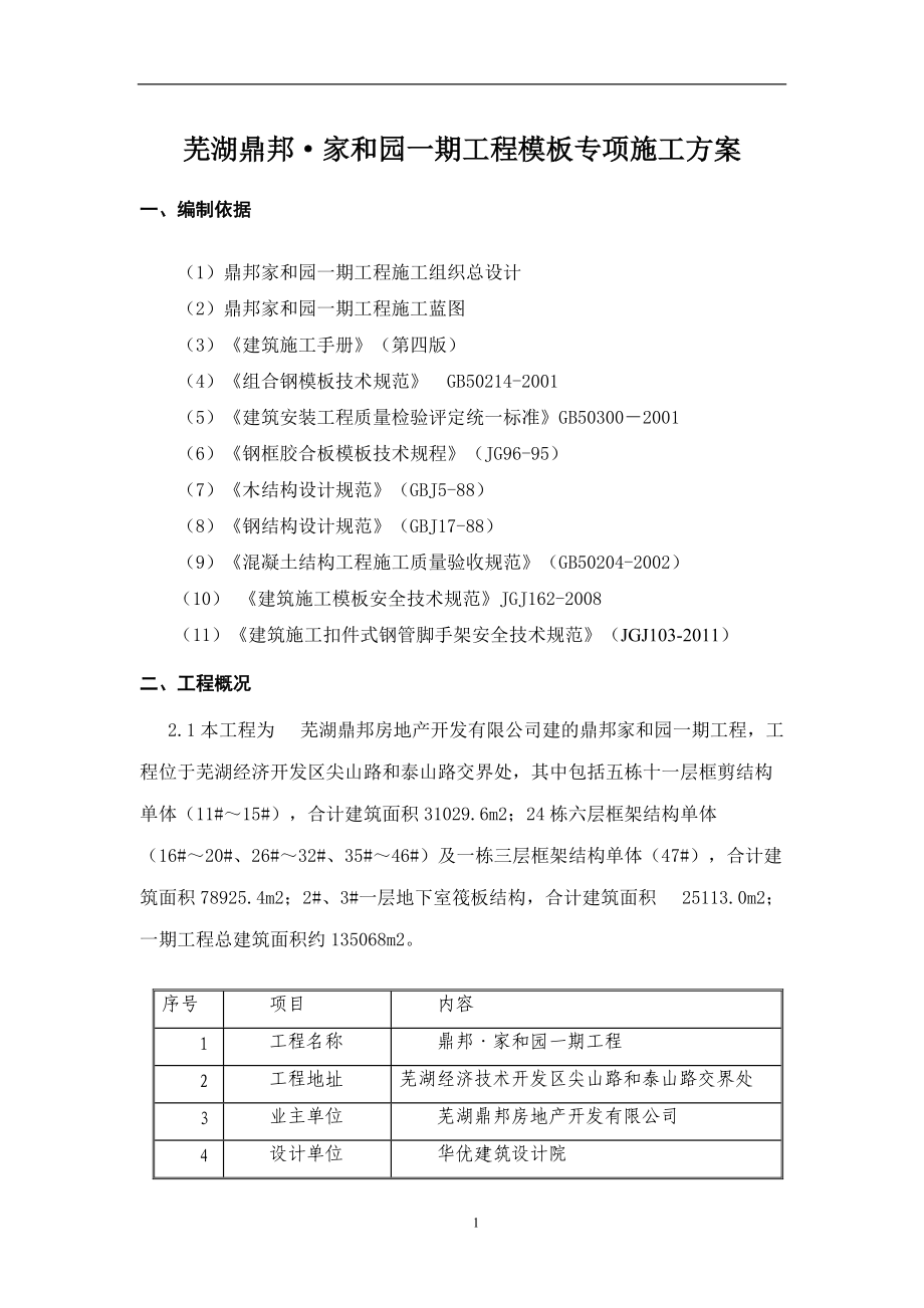 民建模板施工专项方案.docx_第1页