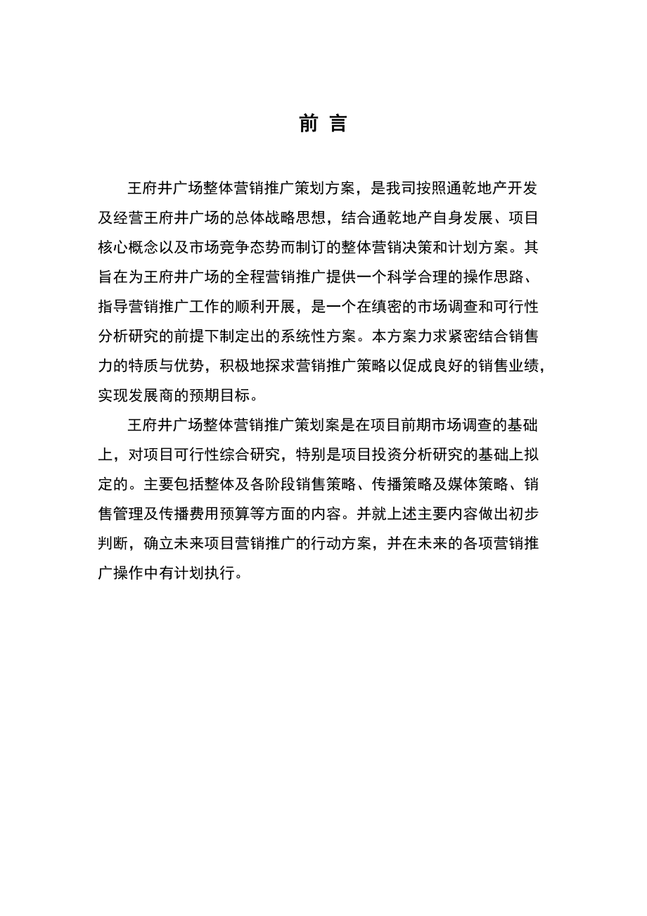 山东淄博王府进广场营销推广策划案（DOC89页）.docx_第2页