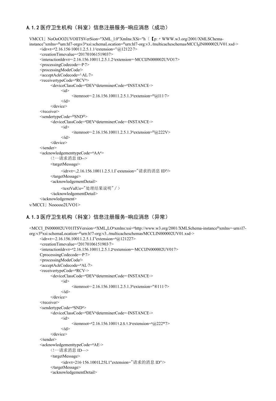 医院信息平台医疗卫生机构注册、查询服务消息示例.docx_第3页