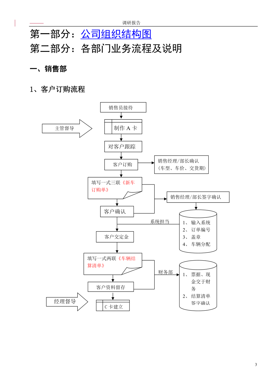 某某汽车销售公司各项流程调研报告.docx_第3页