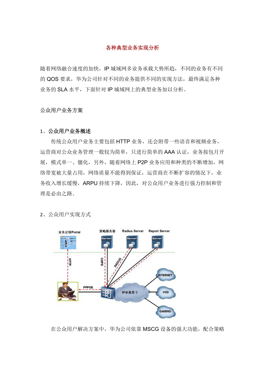 华为各种典型业务实现分析.docx_第1页