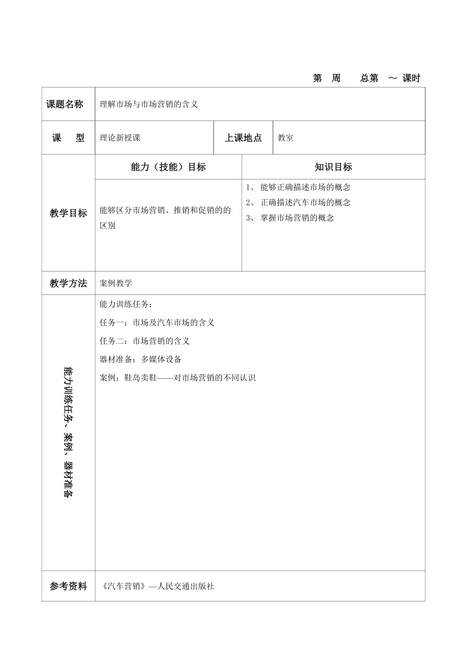 汽车营销实务教学设计.docx_第2页