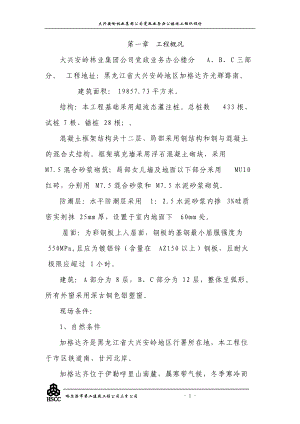 林业集团公司党政业务办公楼办公楼施工组织设计.docx