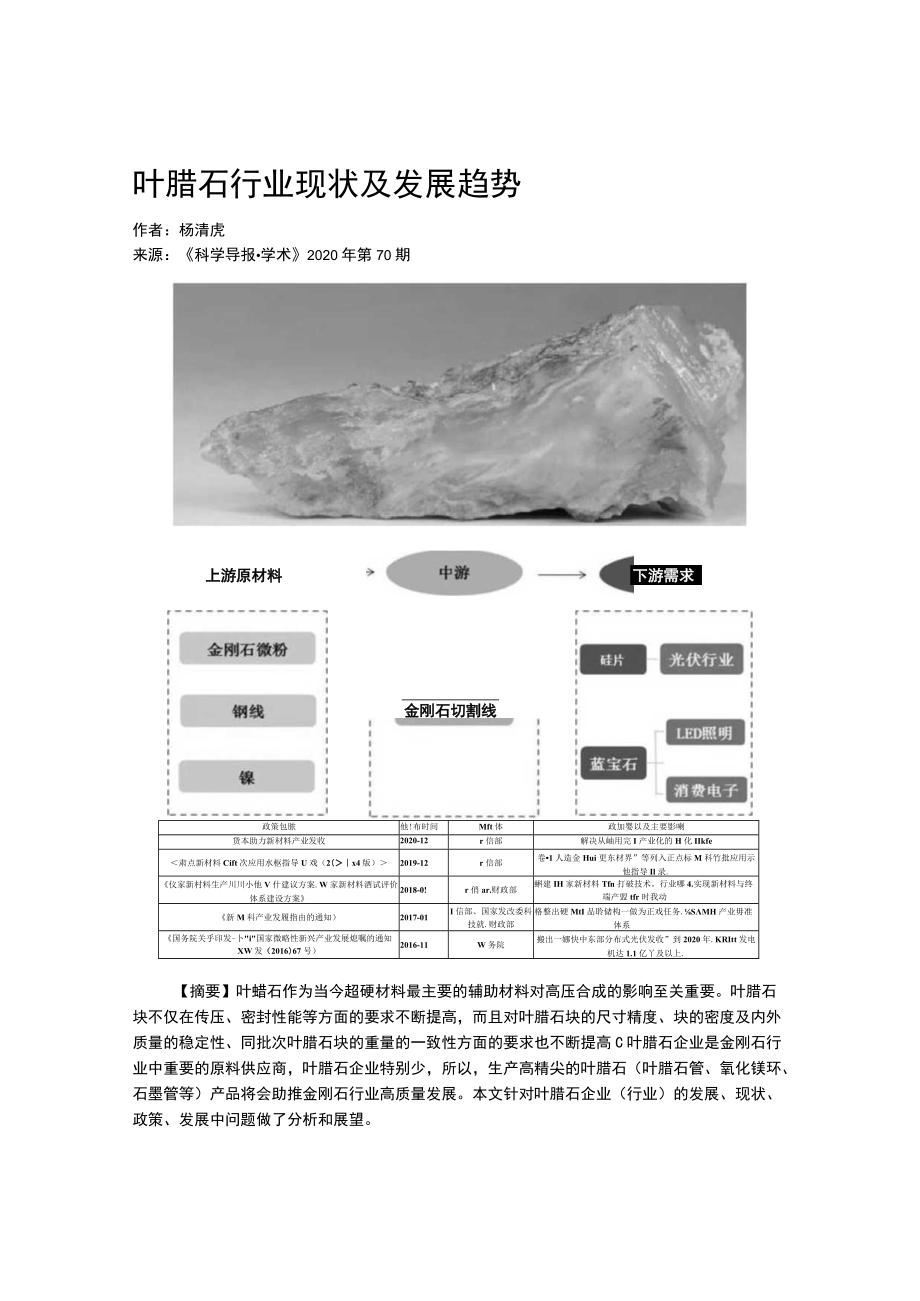 叶腊石行业现状及发展趋势.docx_第1页