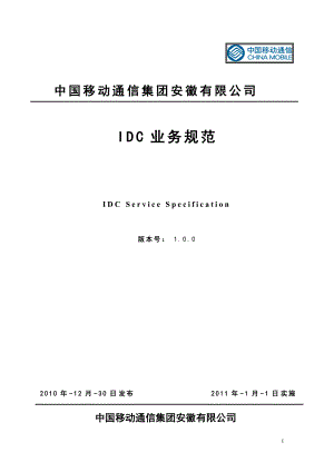 某公司IDC业务管理及管理知识规范.docx