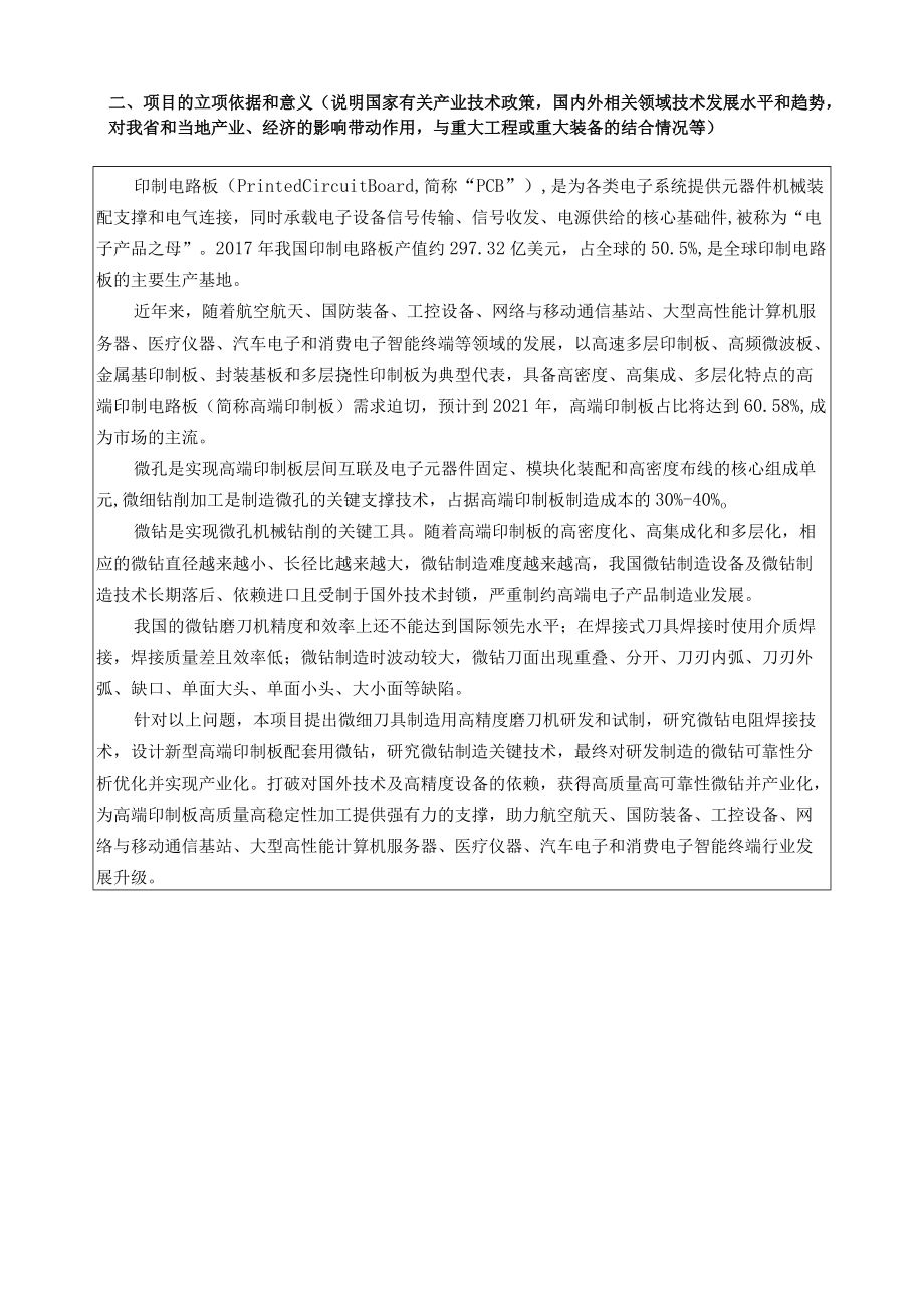 印制电路板立项依据和意义.docx_第1页