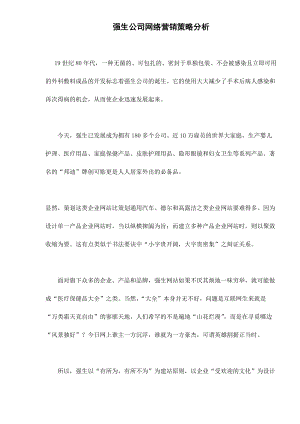 某某医疗保健品公司网络营销策略分析.docx