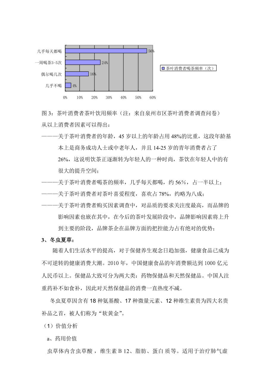 关于燕窝茶叶与虫草的调研分析报告.docx_第3页