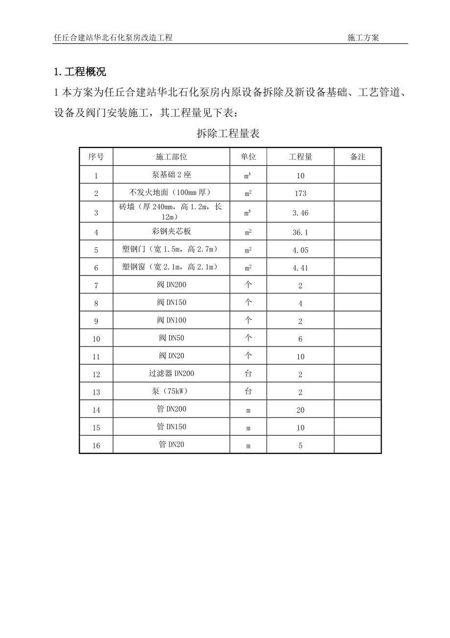 任丘合建站华北石化泵房施工方案.docx_第3页