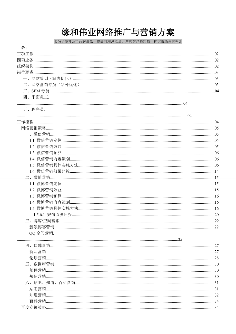 份完整的网络推广与营销方案.docx_第2页