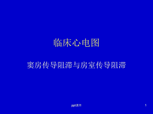 窦房传导阻滞与房室传导阻滞课件.ppt