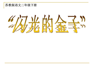 苏教版二年级语文下册《闪光的金子》课件.pptx