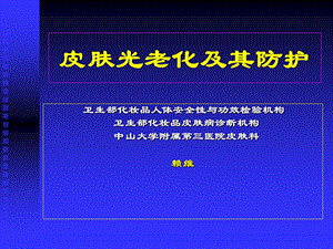 皮肤光老化课件.ppt