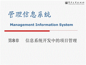 管理信息系统ppt课件第8章信息系统开发项目管理.ppt