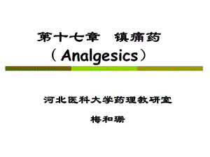 药理学 镇痛药课件.ppt