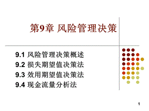 第9章 风险管理决策解析课件.ppt