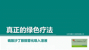 硫酸沙丁胺醇雾化吸入溶液介绍 图文课件.pptx