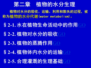 竞赛ppt课件植物生理系列之第二章 植物水分生理.ppt