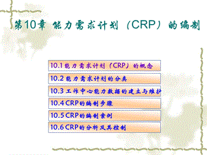 第十章能力需求计划（CRP）的编制课件.ppt