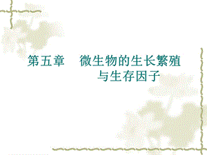 第五章 微生物的生长繁殖与生存课件.ppt