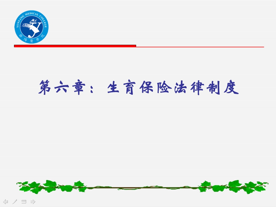 第六章生育保险法律制度课件.ppt_第1页