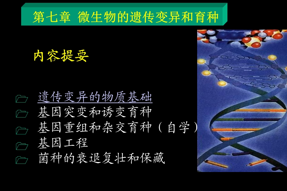 第7章 微生物遗传与菌种选育（新）课件.ppt_第1页