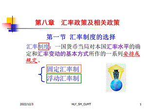 第八章 汇率政策及相关政策课件.ppt