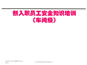 车间级新员工入职安全教育培训ppt课件.ppt