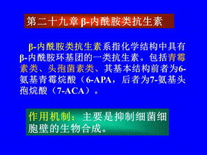 第二十九章 内酰胺类抗生素课件.ppt