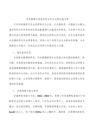 多举措强化规范农民合作社运营实施方案.docx