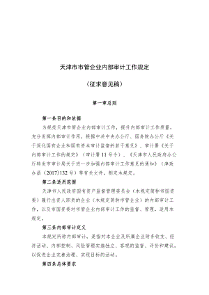 天津市市管企业内部审计工作规定.docx