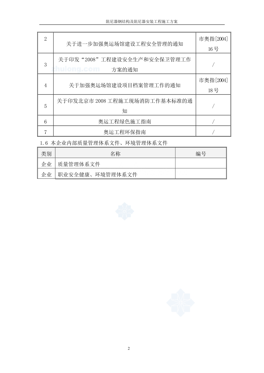 阻尼器钢结构及阻尼器安装施工方案.docx_第2页