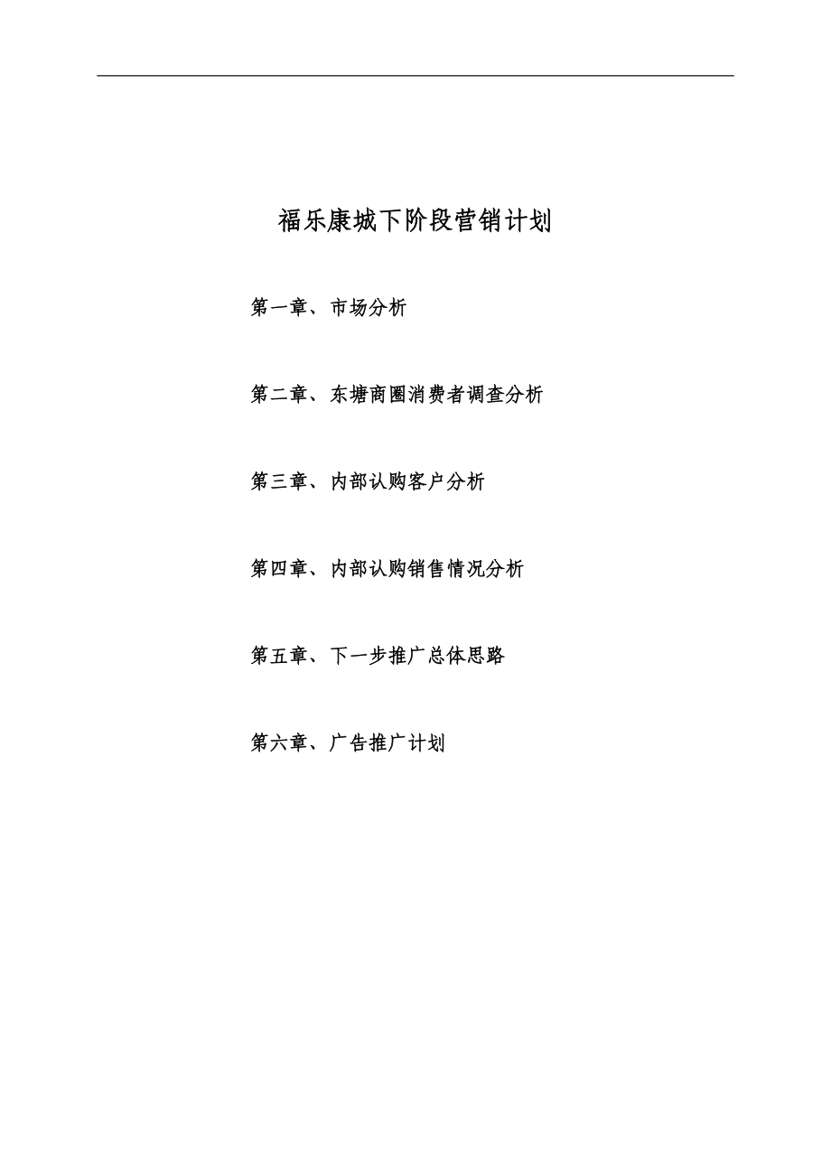 福乐康城营销报告.docx_第1页