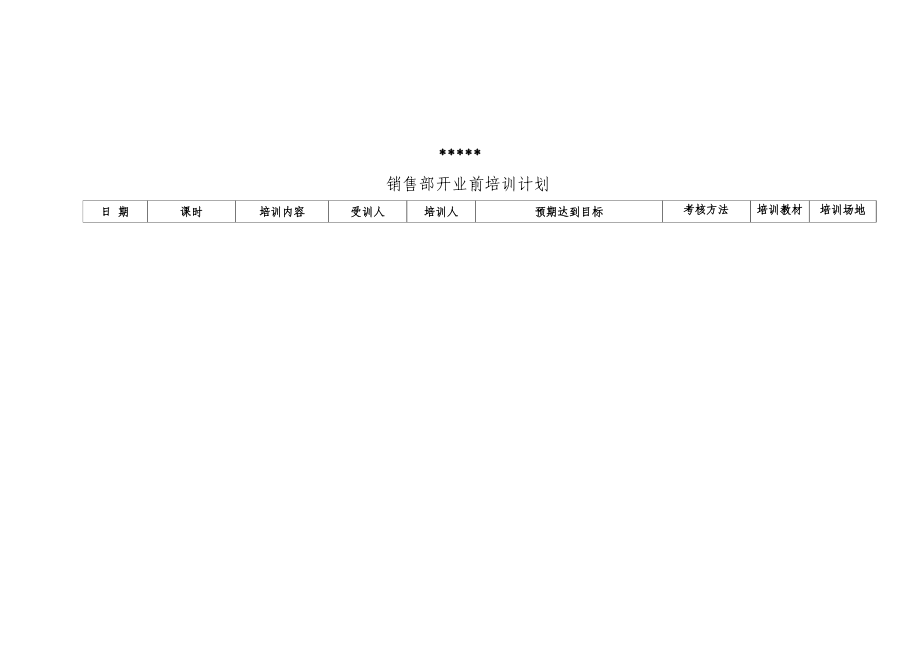 销售部开业前培训计划.docx_第3页