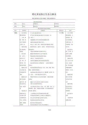 婚礼策划执行分解表.docx