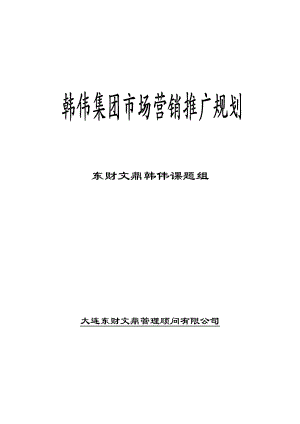 韩伟集团市场营销推广规划.docx