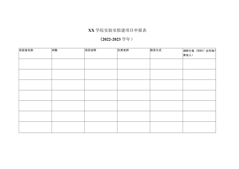 学院实验室拟建项目申报表.docx_第1页