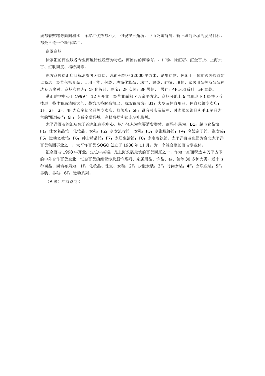 论上海主要商圈与商场调查.docx_第3页