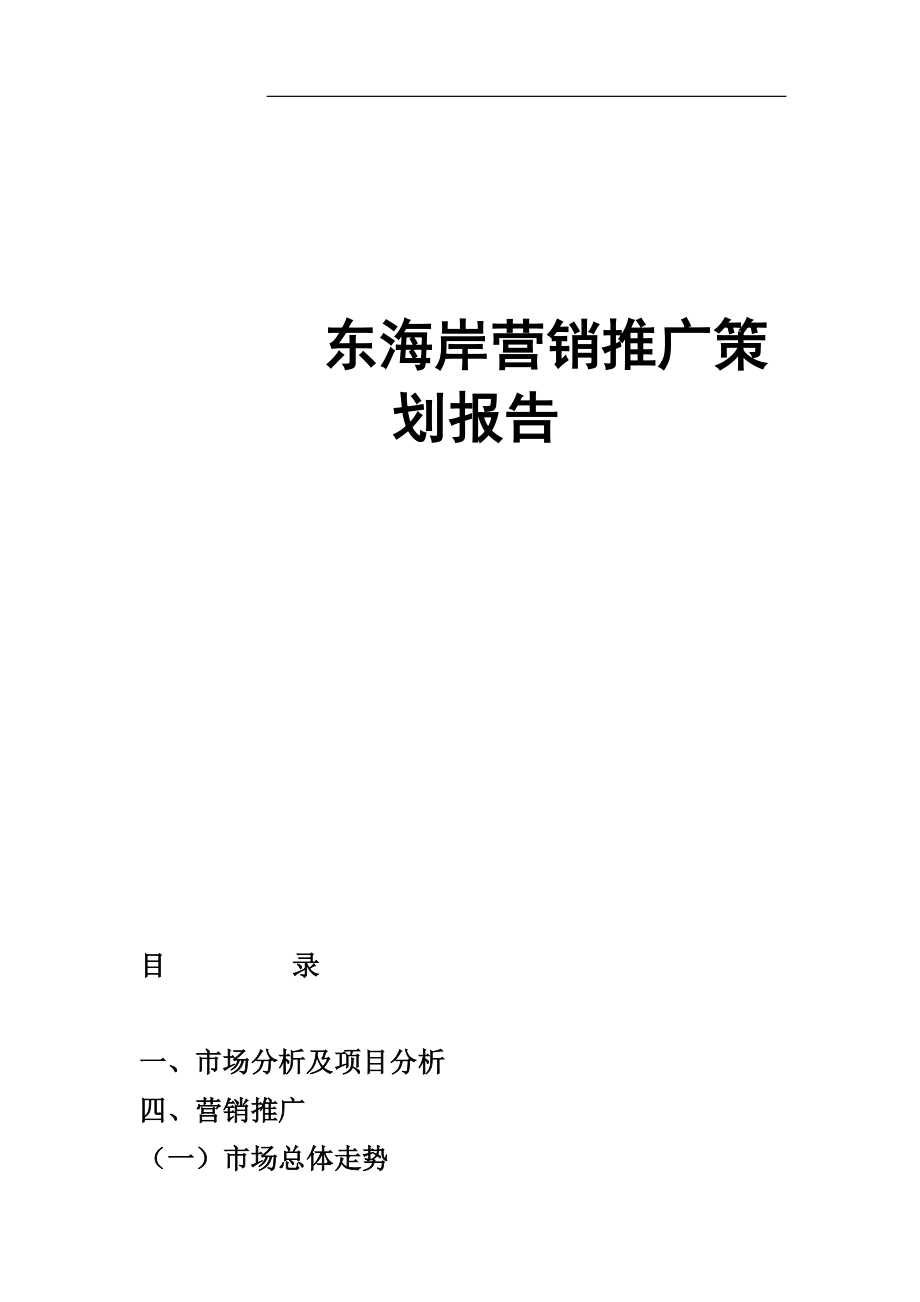 东海岸营销推广策划报告.docx_第1页