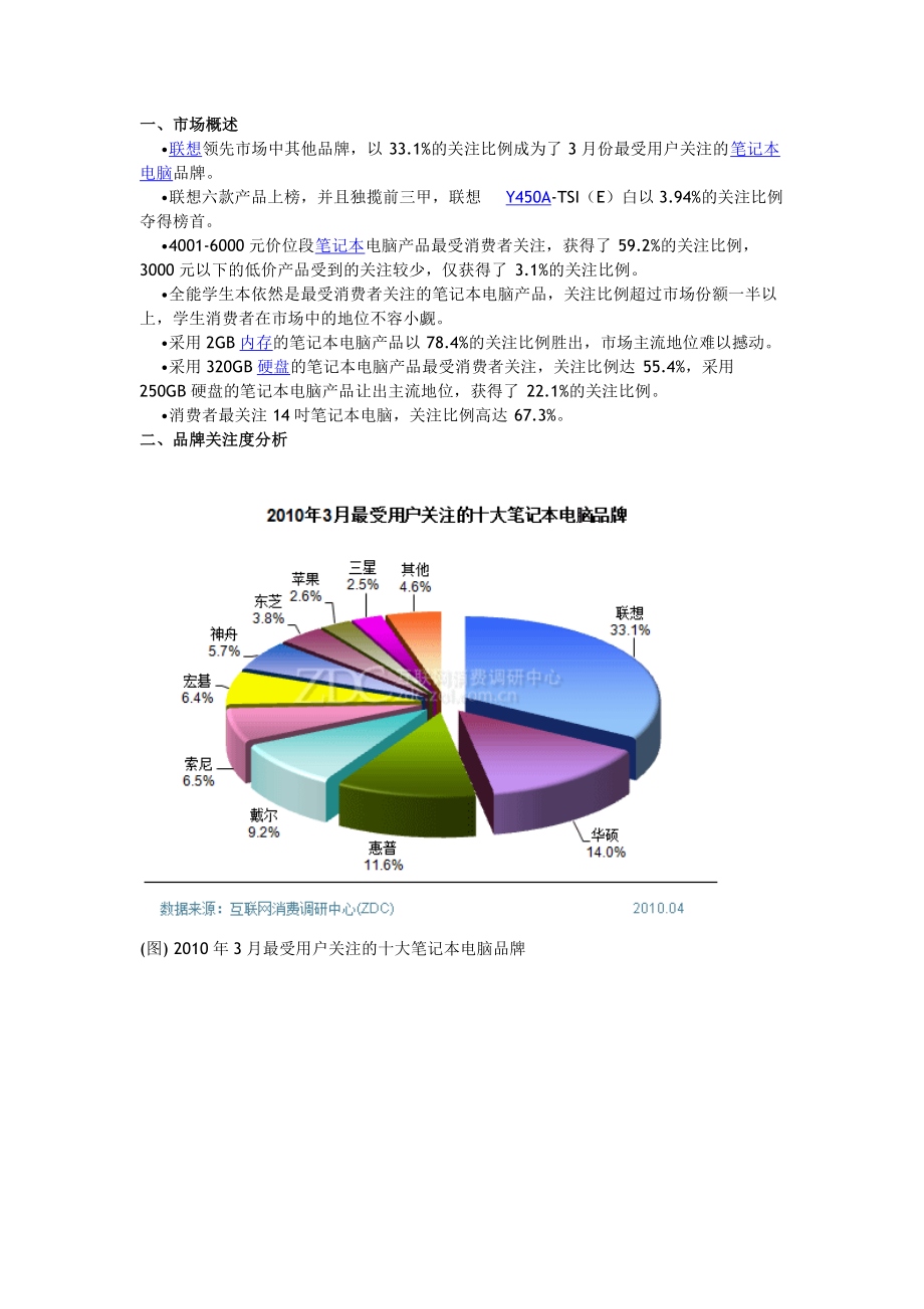 XXXX年3月笔记本市场分析.docx_第1页