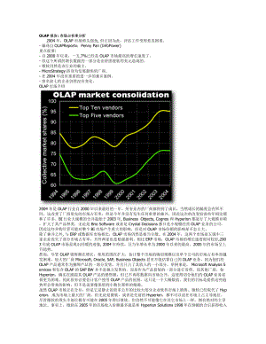 OLAP市场分析管理知识报告.docx