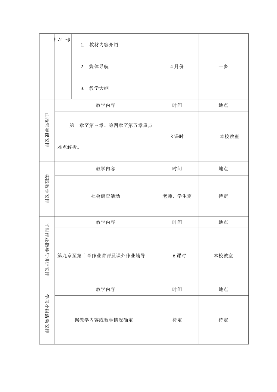 怀化广播电视大学直属部课程教学执行方案报告单.docx_第3页